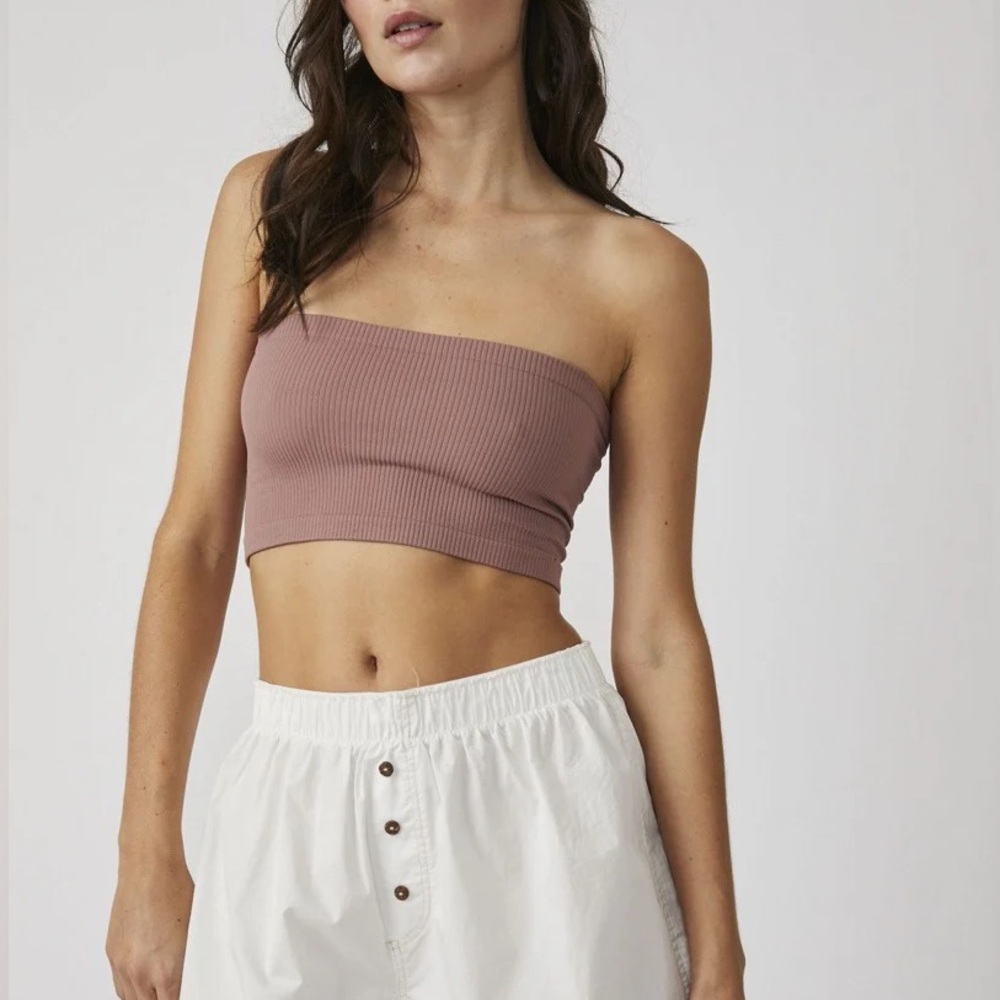 Intimately Free People | NWT Amelia Bandeau Bra Ribbed Mauve